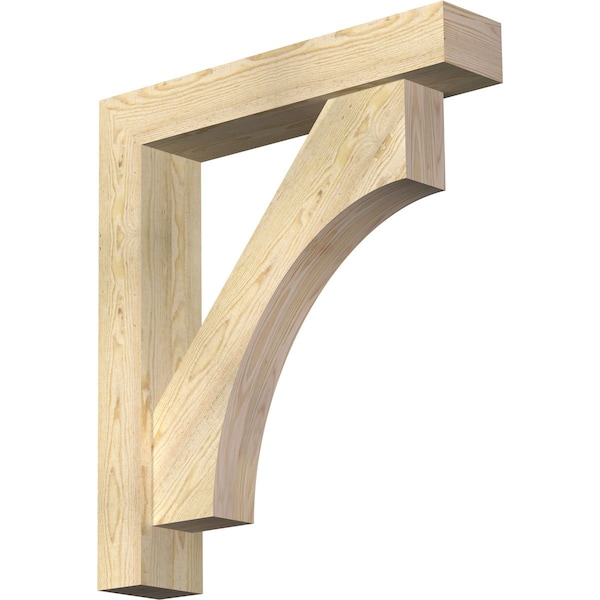 Ekena Millwork Westlake Block Rough Sawn Bracket w/ Offset Brace, Douglas Fir, 6"W x 30"D x 34"H BKT0604X30X34WTL05RDF - main
